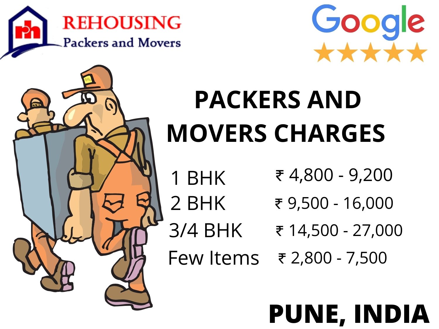 Movers and Packers Charges from Pune