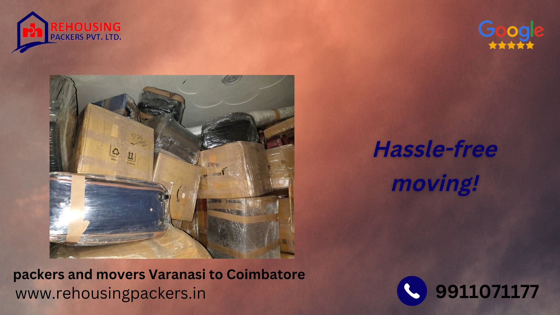 Packers and Movers from Varanasi to Coimbatore