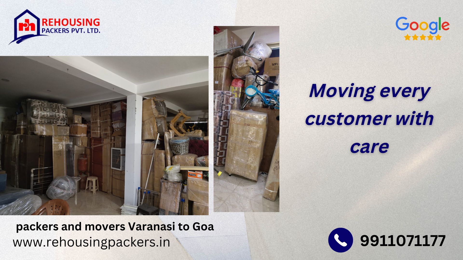 Packers and Movers from Varanasi to Goa