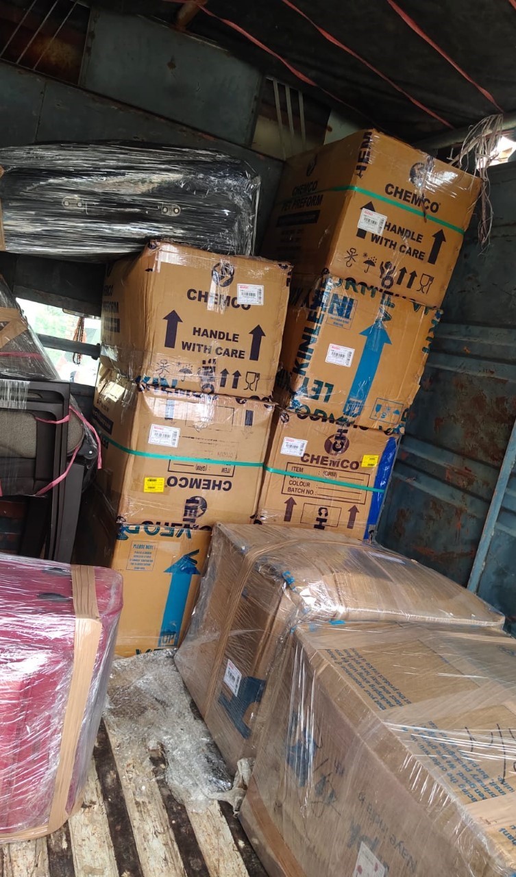 Rehousing packers and movers from Bangalore transportation services image in Bhubaneswar office