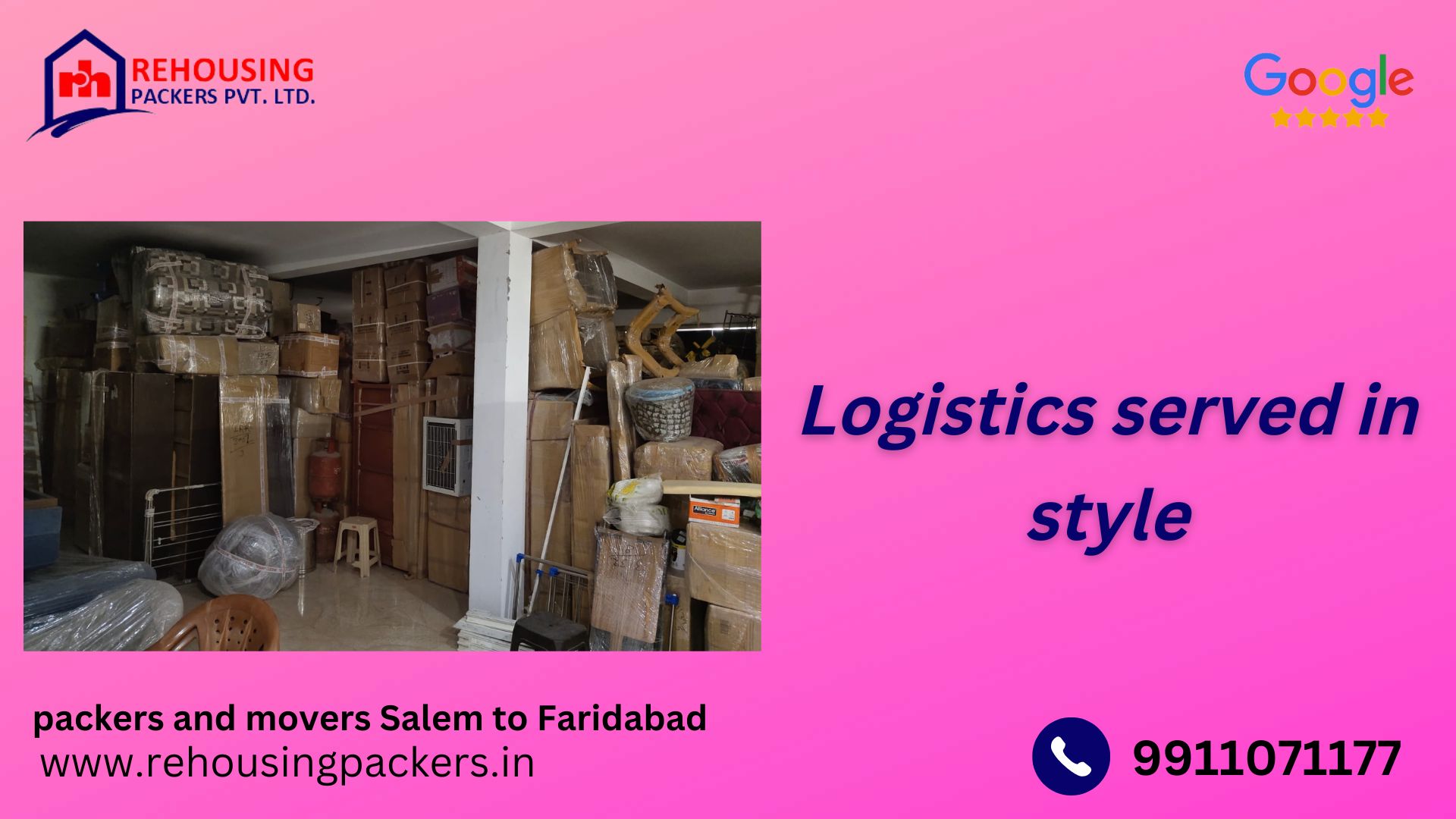 Packers and Movers from Salem to Faridabad