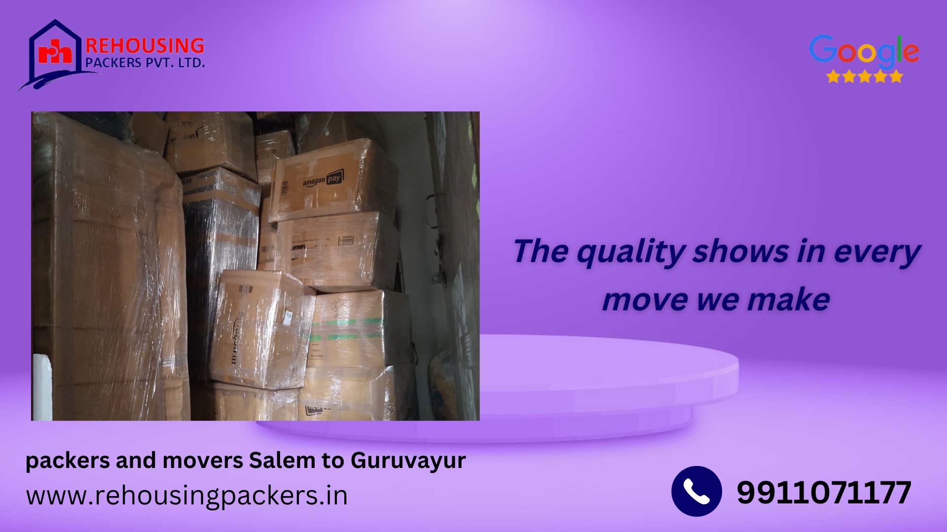 Packers and Movers from Salem to Guruvayur