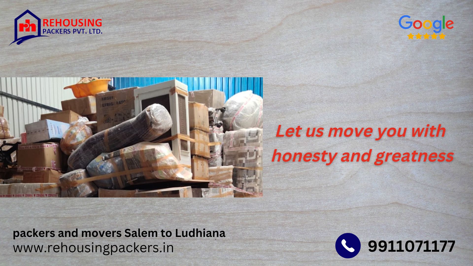 Packers and Movers from Salem to Ludhiana